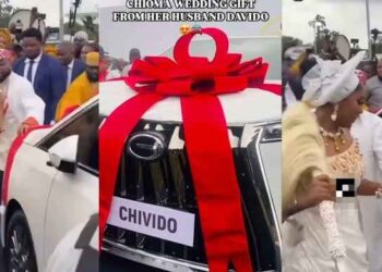 Davido gitfs Chioma car on wedding day