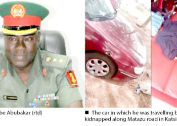 General Rabe wife were ambushed abducted in Katsina