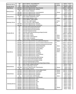 NECO TIME TABLE PAGE 2