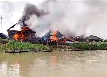 Village burning 1703